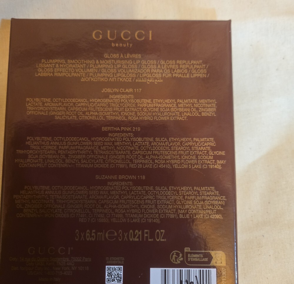 (93)Gucci Lip Gloss Trio with Gold Caps & Tory BURCH DUST BAG - Picture 7 of 8